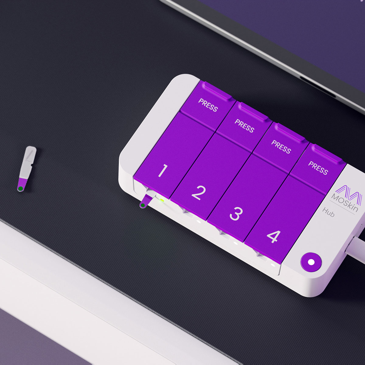 MOSkin Dosimetry Reader with one detector loaded
